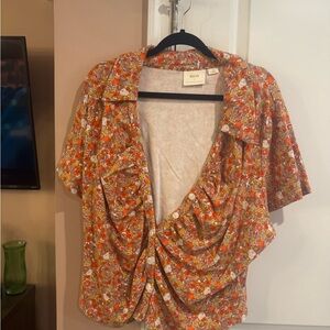 Floral Print Women's Top - Multicolor